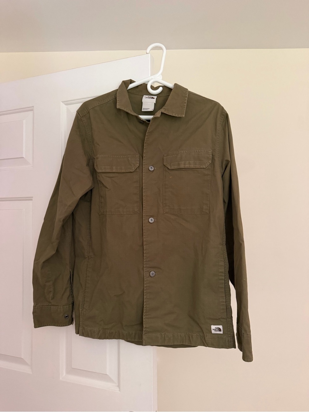 North Face Men’s Olive Utility Button-Up Jacket
